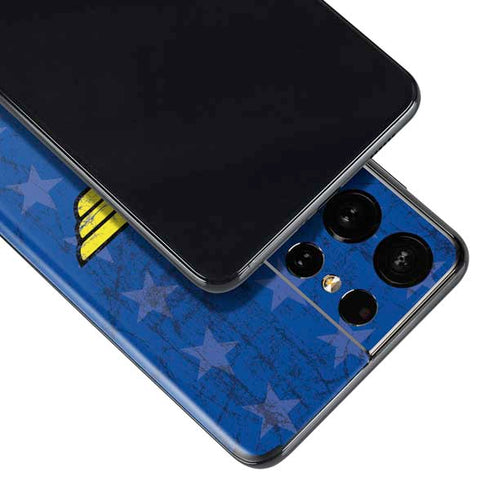 DC Comics Wonder Woman Emblem on Flag Galaxy S21 Ultra 5G Skin